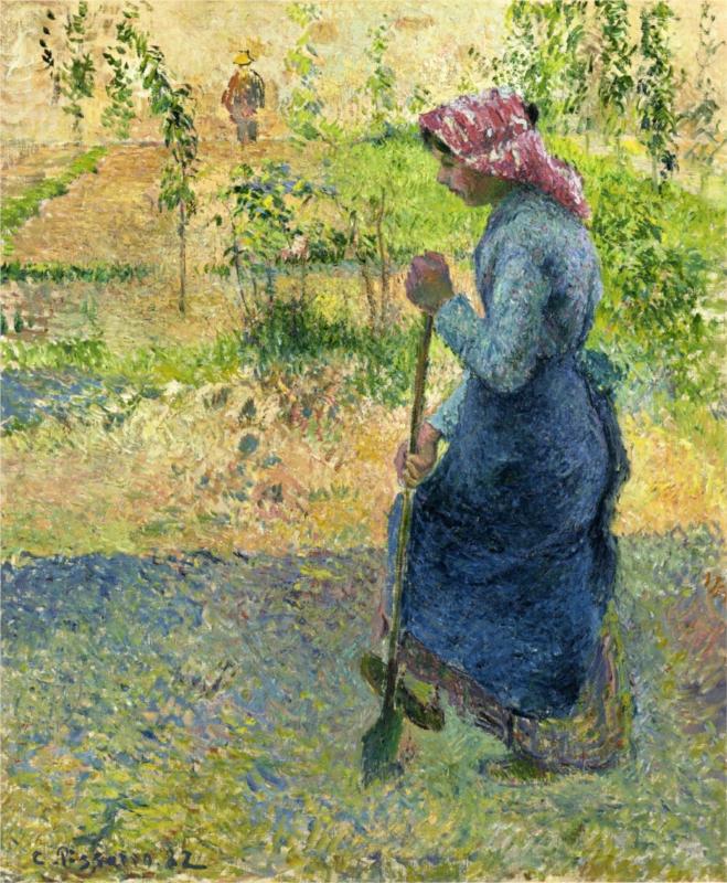 Paysanne Couchant - Camille Pissarro Paintings